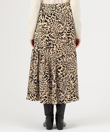 MACPHEE（マカフィー）の「レオパードプリント アシンメトリーギャザー