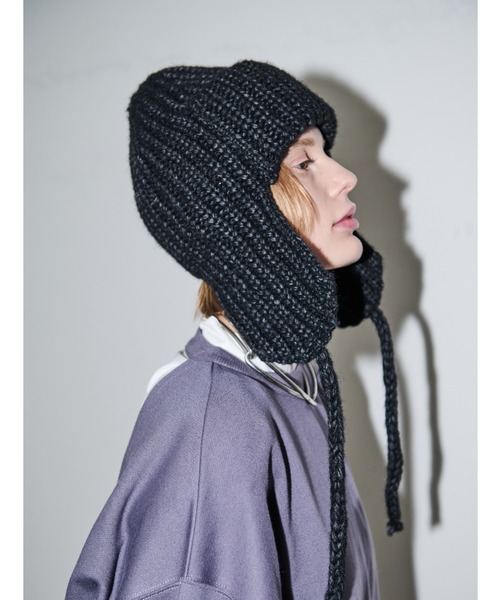 AIC.(エーアイシー)の「ウール混フライトニットキャップ(ニットキャップ/ビーニー・レディース・ブラック/ベージュ・FREE)」の1枚目の写真