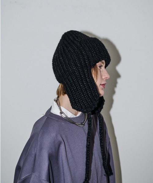 AIC.(エーアイシー)の「ウール混フライトニットキャップ(ニットキャップ/ビーニー・レディース・ブラック/ベージュ・FREE)」の11枚目の写真