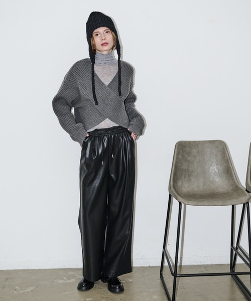 AIC.(エーアイシー)の「ウール混フライトニットキャップ(ニットキャップ/ビーニー・レディース・ブラック/ベージュ・FREE)」の12枚目の写真