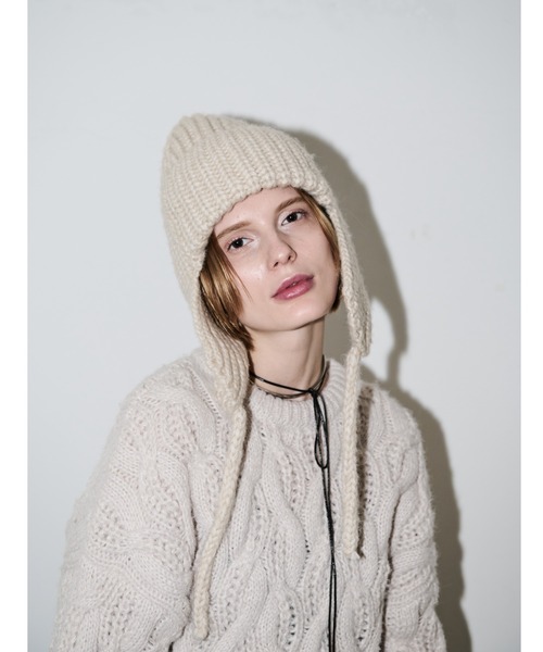 AIC.(エーアイシー)の「ウール混フライトニットキャップ(ニットキャップ/ビーニー・レディース・ブラック/ベージュ・FREE)」の19枚目の写真