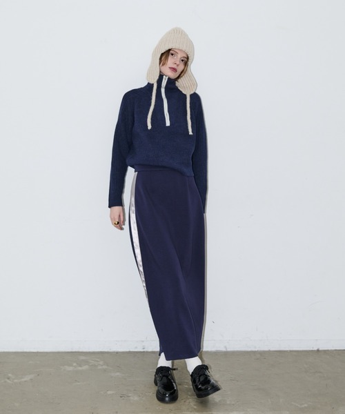 AIC.(エーアイシー)の「ウール混フライトニットキャップ(ニットキャップ/ビーニー・レディース・ブラック/ベージュ・FREE)」の4枚目の写真