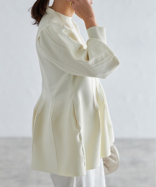 each（イーチ）の「パフスリーブペプラムニットプルオーバー（その他トップス・レディース・ブラック/アイボリー/グレー・FREE）」の18枚目の写真