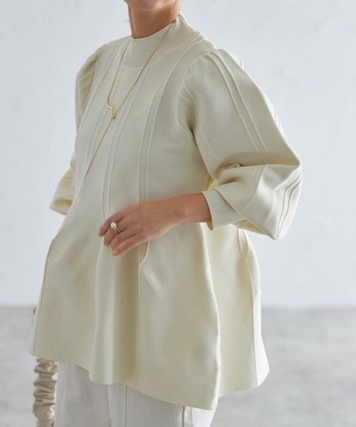 each（イーチ）の「パフスリーブペプラムニットプルオーバー（その他トップス・レディース・ブラック/アイボリー/グレー・FREE）」の19枚目の写真