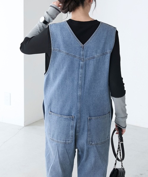 BONLECILL（ボンルシール）の「シアーリブ配色スリーブプルオーバー/インナー（Tシャツ/カットソー・レディース・グレー/オフホワイト/ブラック/グリーン/ピンク/レッド/グレイッシュベージュ/グレー系/ブラウン・FREE）」の13枚目の写真