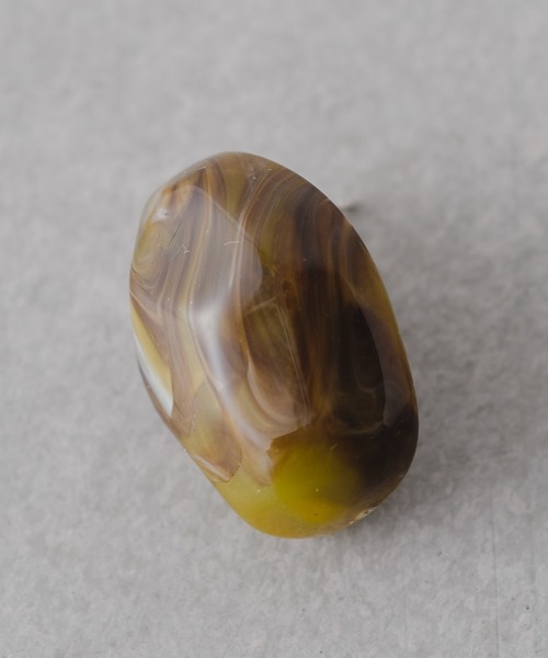 BIRTHDAY BAR(バースデイバー)の「Marble Stone Pierce(ピアス(両耳用)・レディース・ブラウン/グレー/カーキ/アイボリー・フリー)」の10枚目の写真