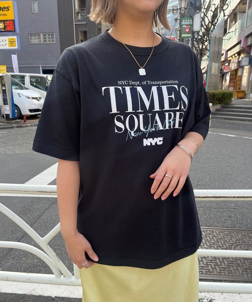 GOOD ROCK SPEED（グッドロックスピード）の「☆【GOOD ROCK SPEED/グッドロックスピード】別注 NYC TIMES SQUARE Tee（Tシャツ/カットソー・レディース・ブラック/オフホワイト・FREE）」の11枚目の写真