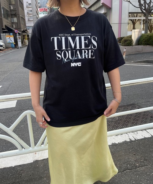 GOOD ROCK SPEED（グッドロックスピード）の「☆【GOOD ROCK SPEED/グッドロックスピード】別注 NYC TIMES SQUARE Tee（Tシャツ/カットソー・レディース・ブラック/オフホワイト・FREE）」の8枚目の写真