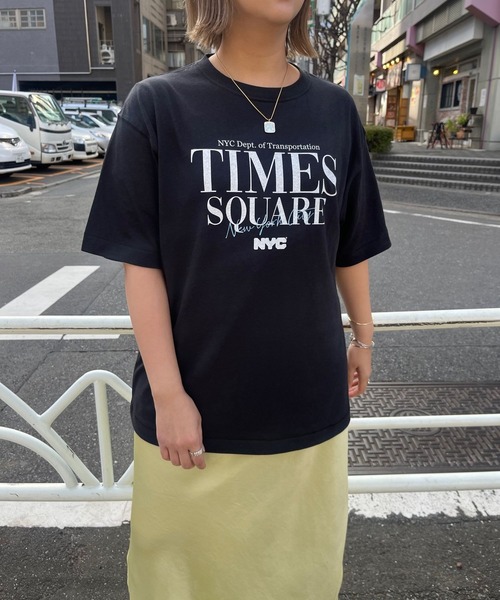 GOOD ROCK SPEED（グッドロックスピード）の「☆【GOOD ROCK SPEED/グッドロックスピード】別注 NYC TIMES SQUARE Tee（Tシャツ/カットソー・レディース・ブラック/オフホワイト・FREE）」の14枚目の写真