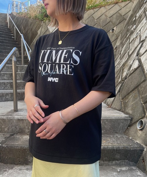 GOOD ROCK SPEED（グッドロックスピード）の「☆【GOOD ROCK SPEED/グッドロックスピード】別注 NYC TIMES SQUARE Tee（Tシャツ/カットソー・レディース・ブラック/オフホワイト・FREE）」の20枚目の写真