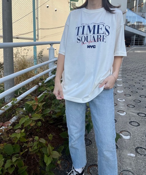 GOOD ROCK SPEED（グッドロックスピード）の「☆【GOOD ROCK SPEED/グッドロックスピード】別注 NYC TIMES SQUARE Tee（Tシャツ/カットソー・レディース・ブラック/オフホワイト・FREE）」の19枚目の写真