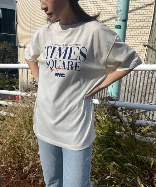 GOOD ROCK SPEED（グッドロックスピード）の「☆【GOOD ROCK SPEED/グッドロックスピード】別注 NYC TIMES SQUARE Tee（Tシャツ/カットソー・レディース・ブラック/オフホワイト・FREE）」の21枚目の写真