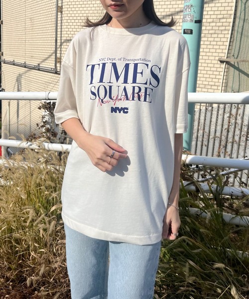 GOOD ROCK SPEED（グッドロックスピード）の「☆【GOOD ROCK SPEED/グッドロックスピード】別注 NYC TIMES SQUARE Tee（Tシャツ/カットソー・レディース・ブラック/オフホワイト・FREE）」の15枚目の写真