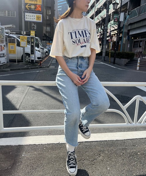 GOOD ROCK SPEED（グッドロックスピード）の「☆【GOOD ROCK SPEED/グッドロックスピード】別注 NYC TIMES SQUARE Tee（Tシャツ/カットソー・レディース・ブラック/オフホワイト・FREE）」の9枚目の写真