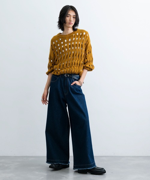 JUNRED（ジュンレッド）の「3DクレーターニットPO（ニット/セーター・メンズ・キャメル/ブラック・L/M）」の8枚目の写真