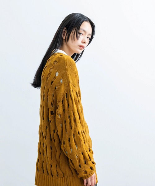 JUNRED（ジュンレッド）の「3DクレーターニットPO（ニット/セーター・メンズ・キャメル/ブラック・L/M）」の14枚目の写真