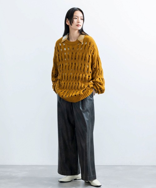 JUNRED（ジュンレッド）の「3DクレーターニットPO（ニット/セーター・メンズ・キャメル/ブラック・L/M）」の17枚目の写真