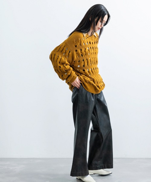 JUNRED（ジュンレッド）の「3DクレーターニットPO（ニット/セーター・メンズ・キャメル/ブラック・L/M）」の18枚目の写真