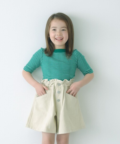 MILLER(ミラー)の「【別注】<Robert P. Miller>5分袖 Tシャツ 100-130cm(Tシャツ/カットソー・キッズ・ブラウン/ライラック/ケリー/オレンジ・130cm/120cm/110cm/100cm)」の3枚目の写真