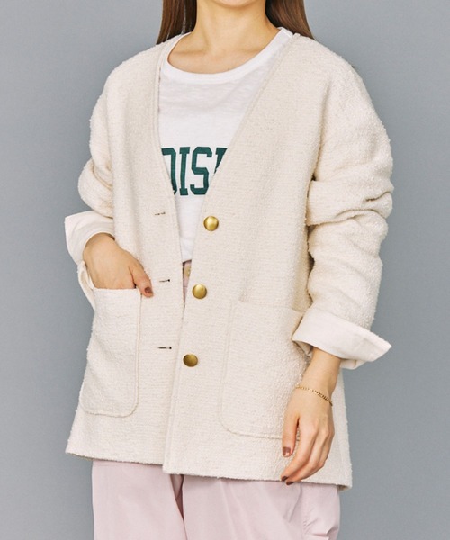 BABYLONE（バビロン）の「ツイードノーカラージャケット（ノーカラー