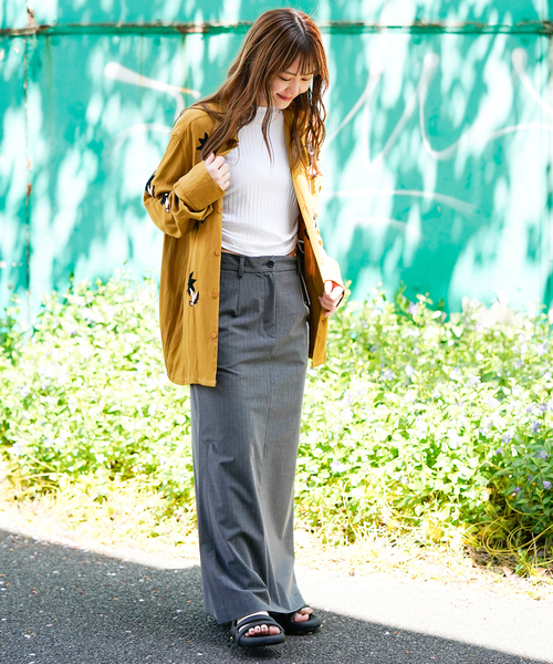 JOINT WORKS(ジョイントワークス)の「ピンストスラックスマキシスカート(スカート・レディース・ネイビー/グレー・SMALL/MEDIUM)」の9枚目の写真