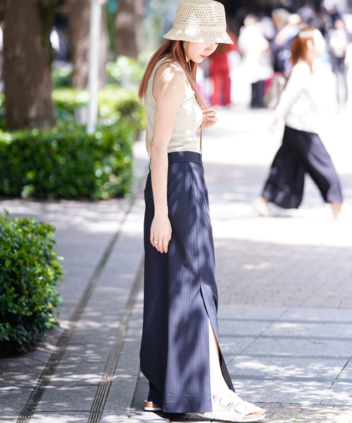 JOINT WORKS(ジョイントワークス)の「ピンストスラックスマキシスカート(スカート・レディース・ネイビー/グレー・SMALL/MEDIUM)」の20枚目の写真