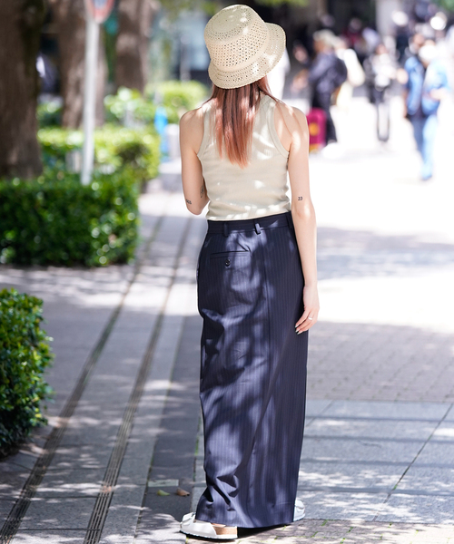 JOINT WORKS(ジョイントワークス)の「ピンストスラックスマキシスカート(スカート・レディース・ネイビー/グレー・SMALL/MEDIUM)」の21枚目の写真