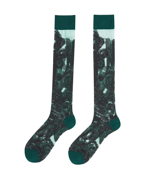 JNBY(ジェーエヌビーワイ)の「Elegant Sheer Socks / エレガントシアーソックス(ソックス/靴下・レディース・ブラック/グリーン/ピンク/グレー・ONE SIZE)」の1枚目の写真