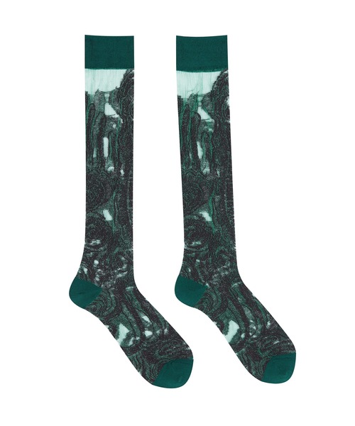 JNBY(ジェーエヌビーワイ)の「Elegant Sheer Socks / エレガントシアーソックス(ソックス/靴下・レディース・ブラック/グリーン/ピンク/グレー・ONE SIZE)」の15枚目の写真