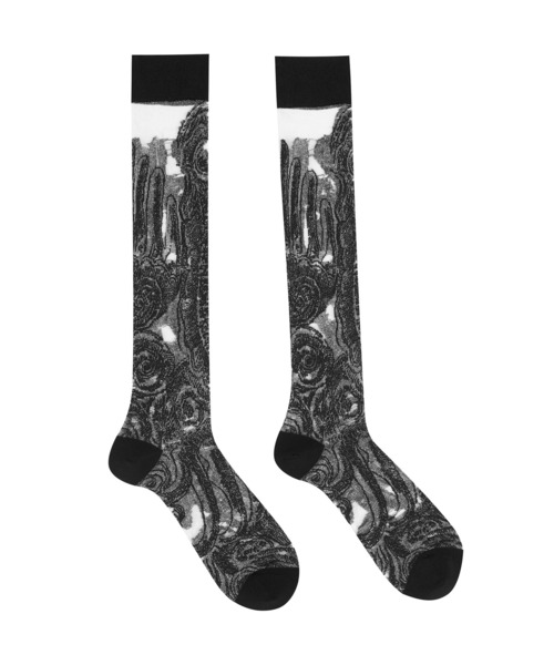 JNBY(ジェーエヌビーワイ)の「Elegant Sheer Socks / エレガントシアーソックス(ソックス/靴下・レディース・ブラック/グリーン/ピンク/グレー・ONE SIZE)」の5枚目の写真