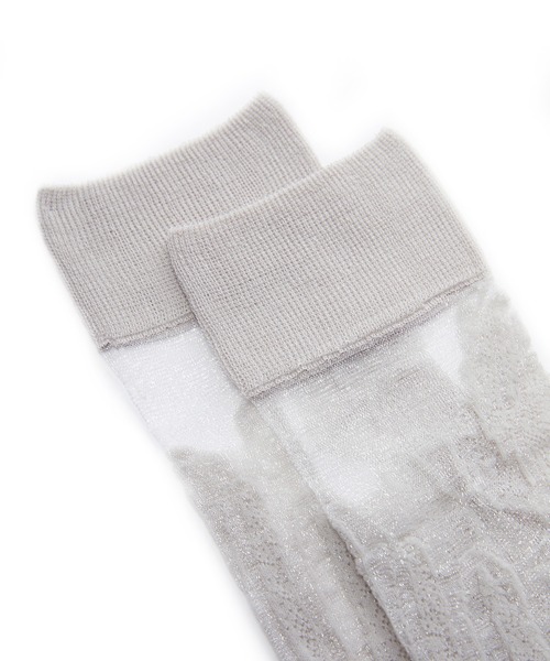 JNBY(ジェーエヌビーワイ)の「Elegant Sheer Socks / エレガントシアーソックス(ソックス/靴下・レディース・ブラック/グリーン/ピンク/グレー・ONE SIZE)」の11枚目の写真