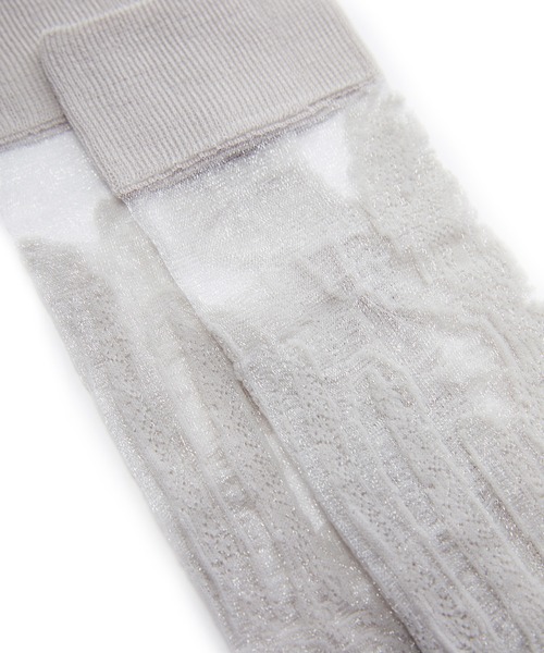 JNBY(ジェーエヌビーワイ)の「Elegant Sheer Socks / エレガントシアーソックス(ソックス/靴下・レディース・ブラック/グリーン/ピンク/グレー・ONE SIZE)」の12枚目の写真