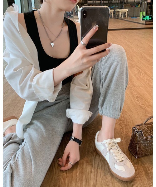 SHEPP（シープ）の「ジャーマントレーナー スニーカー（スニーカー・レディース・ブラック/ホワイト・36/38/40）」の16枚目の写真