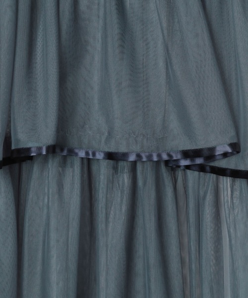 PAGEBOY（ページボーイ）の「チュールオーバーキャミワンピース（ワンピース・レディース・ブラック/ネイビー/アイボリー・FREE）」の13枚目の写真