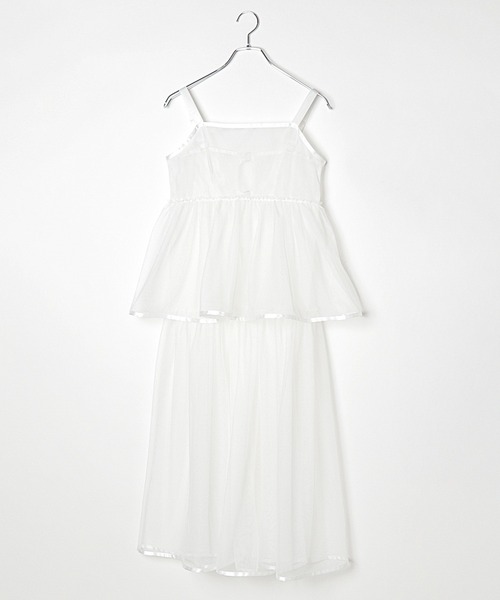 PAGEBOY（ページボーイ）の「チュールオーバーキャミワンピース（ワンピース・レディース・ブラック/ネイビー/アイボリー・FREE）」の10枚目の写真