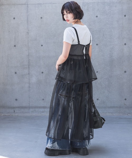 bibiy MARCELLINE OP スウェット チュールワンピース bibiy MARCELLINE OP スウェット チュールワンピース - メルカリ