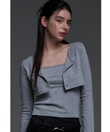 A'GEM/9 × .kom 『 FANCY CLUB/ファンシークラブ』 SLOPE BOLERO CARDIGAN/ボレロカーディガン