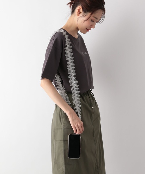 GLOBAL WORK(グローバルワーク)の「くしゅくしゅスマホショルダー/110659(スマホグッズ・レディース・グレー/ブラック/グレイッシュベージュ・ONE SIZE)」の1枚目の写真