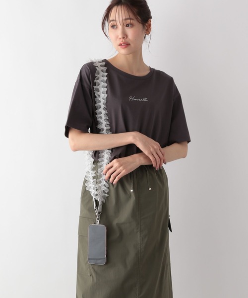 GLOBAL WORK(グローバルワーク)の「くしゅくしゅスマホショルダー/110659(スマホグッズ・レディース・グレー/ブラック/グレイッシュベージュ・ONE SIZE)」の11枚目の写真