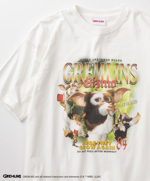 make a ray!(メイク ア レイ!)の「『GREMLINS/グレムリン』ギズモ ヒップホップテイスト BIGプリント オーバーサイズ半袖Tシャツ/リンガーT/ラグランスリーブ(Tシャツ/カットソー・メンズ・ホワイト×ブラック/ブラック/チャコールグレー/ブラック系その他/オフホワイト/ヘザーグレー/ダークグレー/ホワイト・XL/L/M)」の2枚目の写真