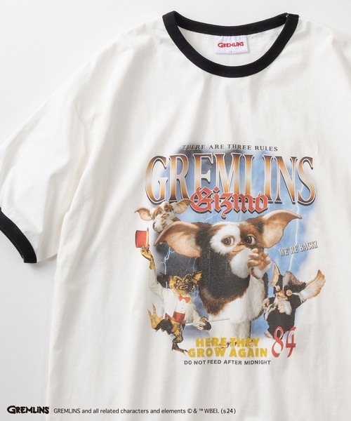 make a ray!(メイク ア レイ!)の「『GREMLINS/グレムリン』ギズモ ヒップホップテイスト BIGプリント オーバーサイズ半袖Tシャツ/リンガーT/ラグランスリーブ(Tシャツ/カットソー・メンズ・ホワイト×ブラック/ブラック/チャコールグレー/ブラック系その他/オフホワイト/ヘザーグレー/ダークグレー/ホワイト・XL/L/M)」の3枚目の写真
