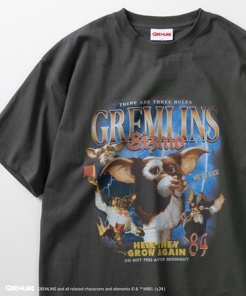 make a ray!(メイク ア レイ!)の「『GREMLINS/グレムリン』ギズモ ヒップホップテイスト BIGプリント オーバーサイズ半袖Tシャツ/リンガーT/ラグランスリーブ(Tシャツ/カットソー・メンズ・ホワイト×ブラック/ブラック/チャコールグレー/ブラック系その他/オフホワイト/ヘザーグレー/ダークグレー/ホワイト・XL/L/M)」の6枚目の写真