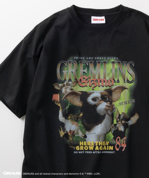 make a ray!(メイク ア レイ!)の「『GREMLINS/グレムリン』ギズモ ヒップホップテイスト BIGプリント オーバーサイズ半袖Tシャツ/リンガーT/ラグランスリーブ(Tシャツ/カットソー・メンズ・ホワイト×ブラック/ブラック/チャコールグレー/ブラック系その他/オフホワイト/ヘザーグレー/ダークグレー/ホワイト・XL/L/M)」の1枚目の写真