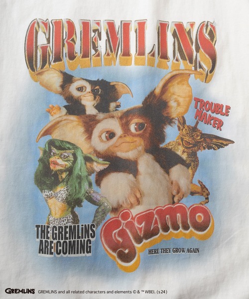 make a ray!(メイク ア レイ!)の「『GREMLINS/グレムリン』ギズモ ヒップホップテイスト BIGプリント オーバーサイズ半袖Tシャツ/リンガーT/ラグランスリーブ(Tシャツ/カットソー・メンズ・ホワイト×ブラック/ブラック/チャコールグレー/ブラック系その他/オフホワイト/ヘザーグレー/ダークグレー/ホワイト・XL/L/M)」の11枚目の写真