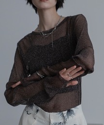 VACANCY（ヴァカンシー）の「ラメクルーシアートップス/シアーインナー/新色追加（Tシャツ/カットソー）」