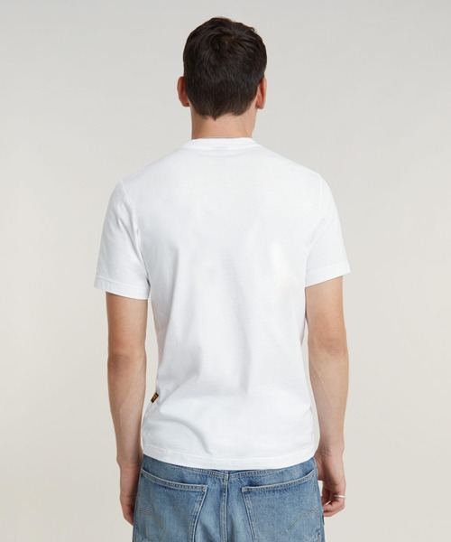 G-STAR（ジースター）の「SUNRISE SLIM T-SHIRT/グラフィックプリントT（Tシャツ/カットソー・メンズ・ライトブルー/ホワイト/イエロー系その他・SMALL/MEDIUM/LARGE/X-SMALL/X-LARGE）」の4枚目の写真