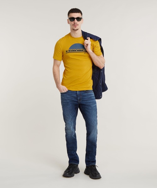G-STAR（ジースター）の「SUNRISE SLIM T-SHIRT/グラフィックプリントT（Tシャツ/カットソー・メンズ・ライトブルー/ホワイト/イエロー系その他・SMALL/MEDIUM/LARGE/X-SMALL/X-LARGE）」の15枚目の写真