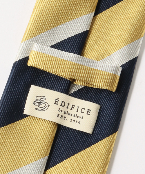 EDIFICE(エディフィス)の「PB レジメンタルタイ(ネクタイ・メンズ・イエロー/ダークブルー・FREE)」の6枚目の写真