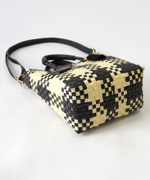 WOVEN(ウーヴン)の「WOVEN (ウーヴン) / メキシコ製 2WAY ミニバッグ メルカドバッグ かごバッグ ショルダーバッグ(かごバッグ・レディース・ブラック系その他/ブルー系その他/ブラック×ベージュ/ブラック系その他2/シルバー/ゴールド・FREE)」の13枚目の写真