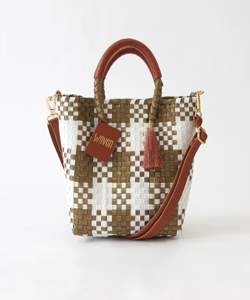 WOVEN(ウーヴン)の「WOVEN (ウーヴン) / メキシコ製 2WAY ミニバッグ メルカドバッグ かごバッグ ショルダーバッグ(かごバッグ・レディース・ブラック系その他/ブルー系その他/ブラック×ベージュ/ブラック系その他2/シルバー/ゴールド・FREE)」の20枚目の写真